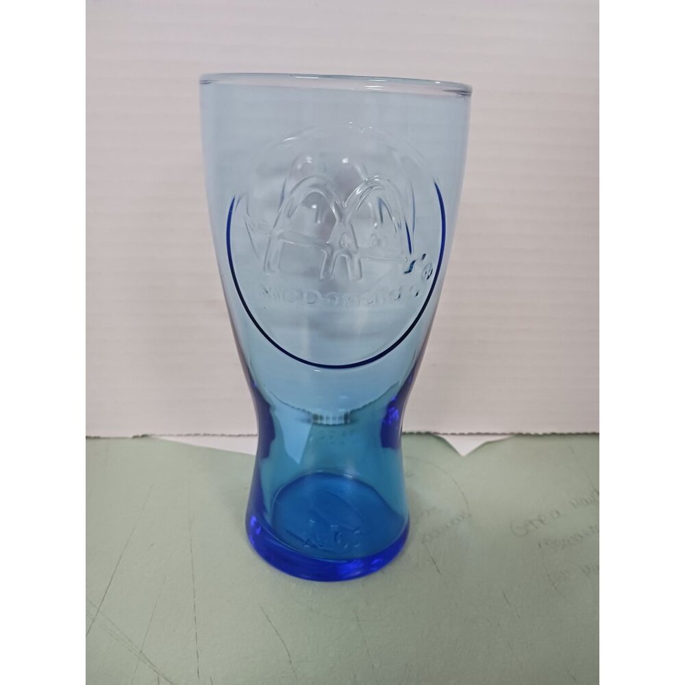 McDonalds Cobalt Blue Coke Drinking Glass 1961